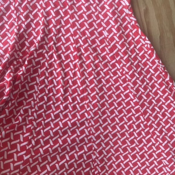 Sade New York Red Orange Wrap Fit and Flare Vneck Dress Size 4 - Picture 11 of 11